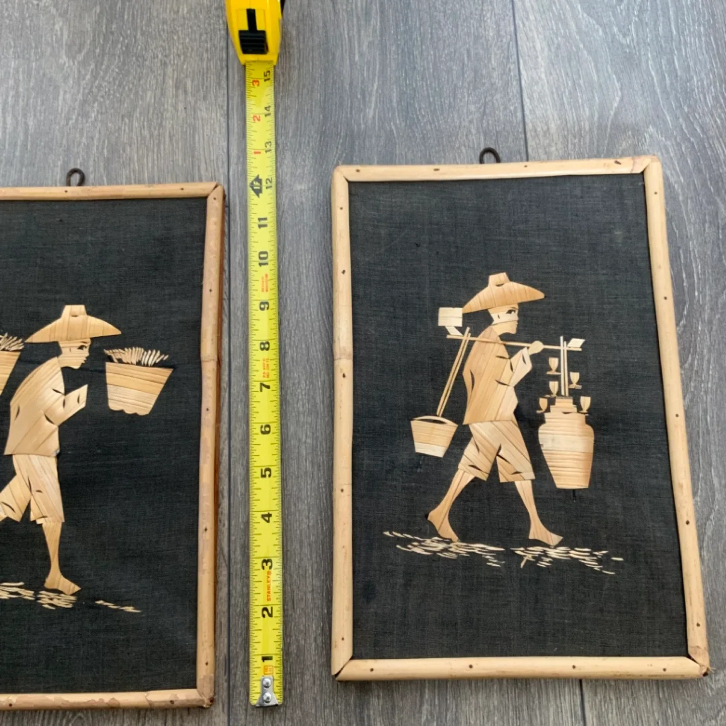 Framed Asian-Themed Straw Art image indicator(5)