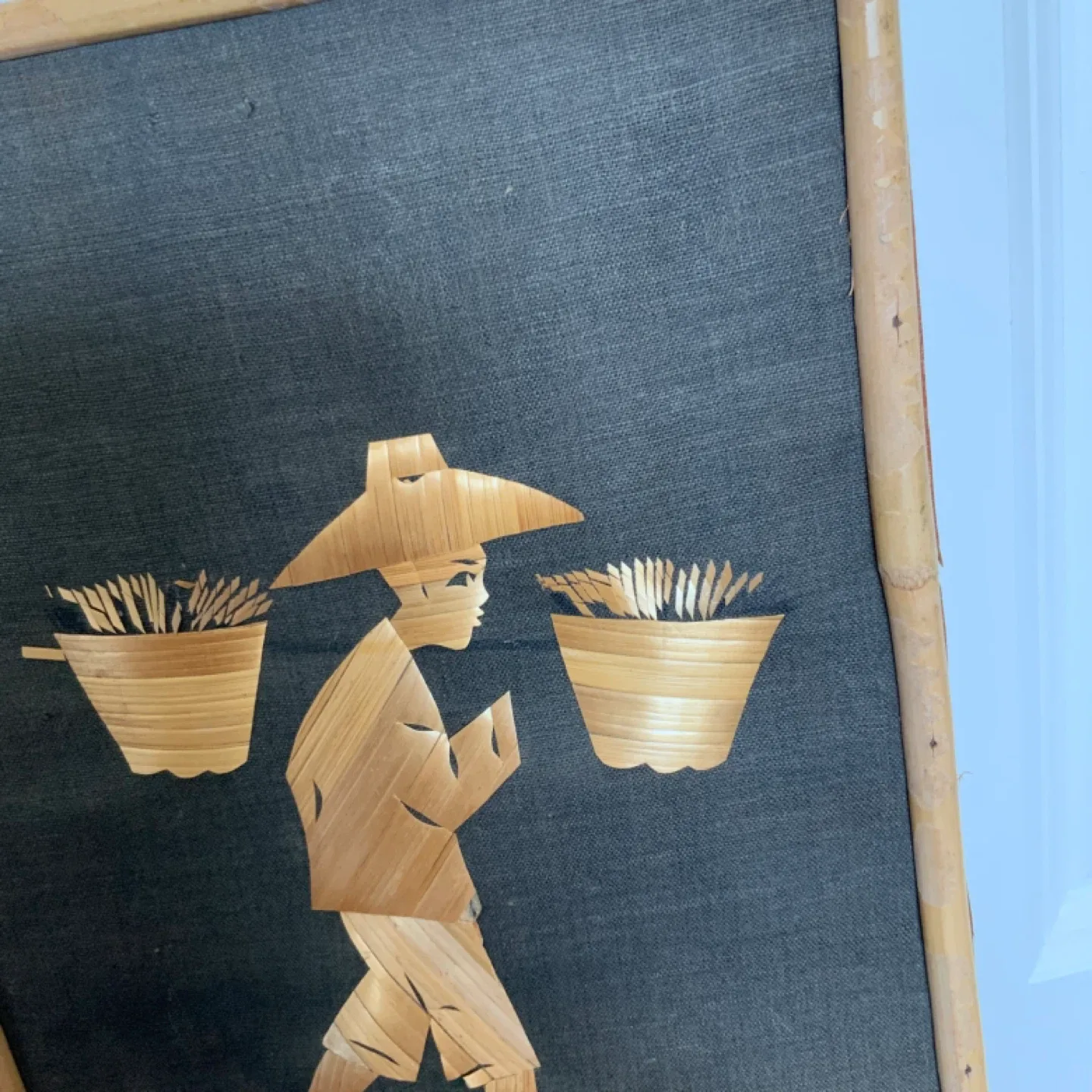 Framed Asian-Themed Straw Art image indicator(3)