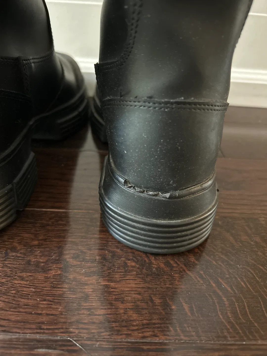 Ganni Black rubber country boots. image indicator(3)