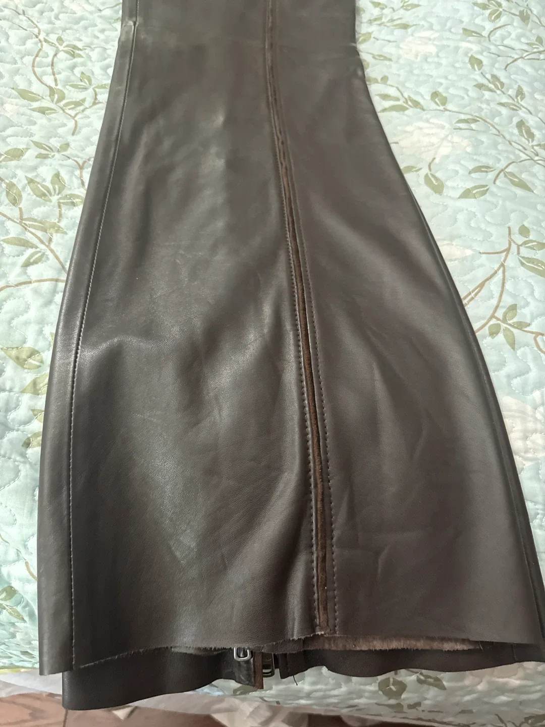 Valentino Brown Leather Pants image indicator(3)