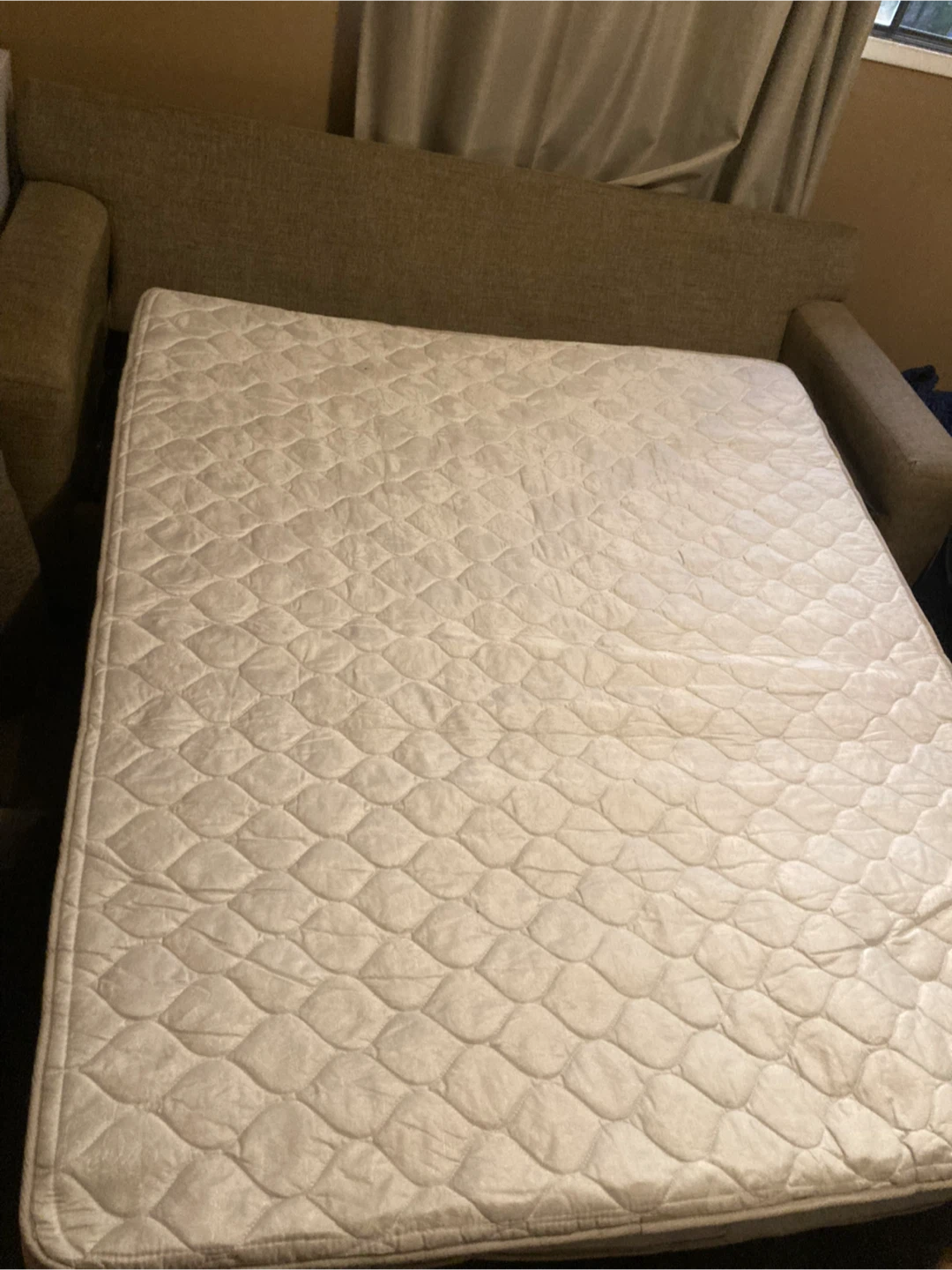 Beige Sofa with Pull-Out Bed - photo 3
