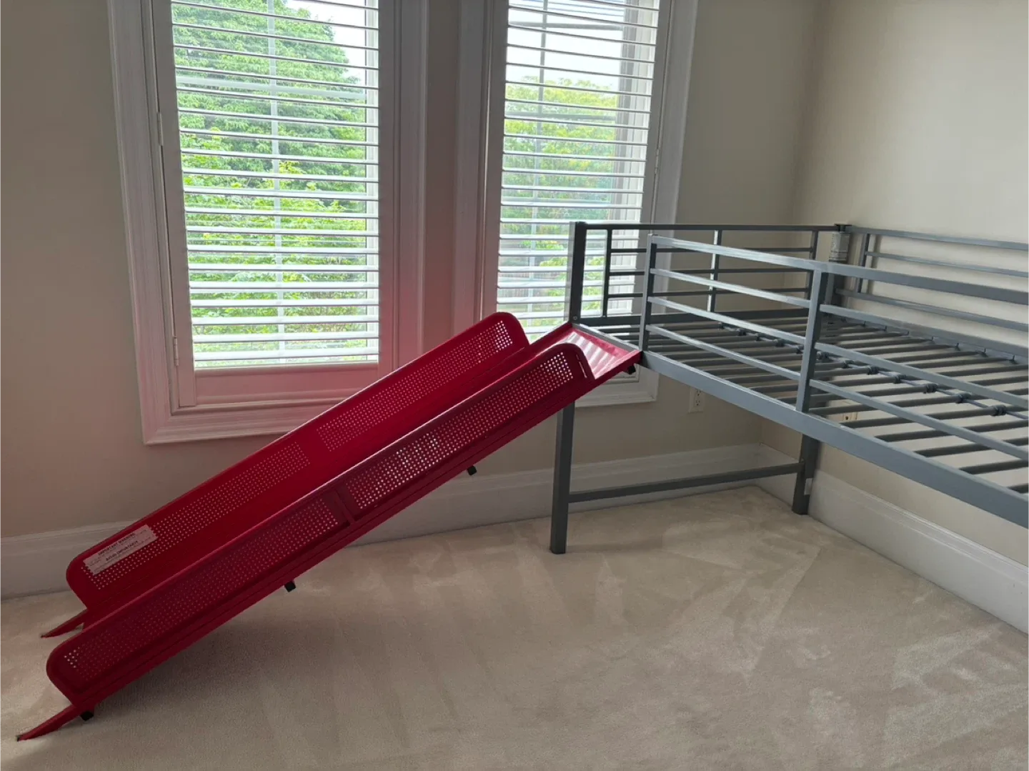 DHP Junior Loft Bed with Slide - Grey & Red image indicator(6)