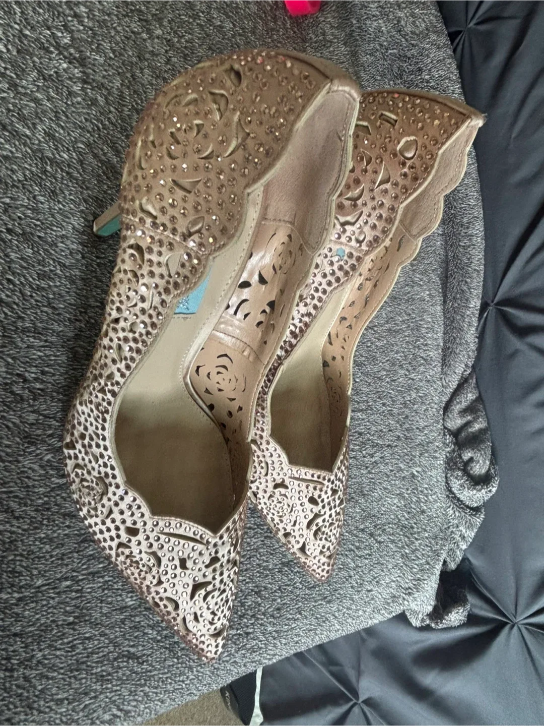 Betsey Johnson Rose Gold Heels image indicator(3)