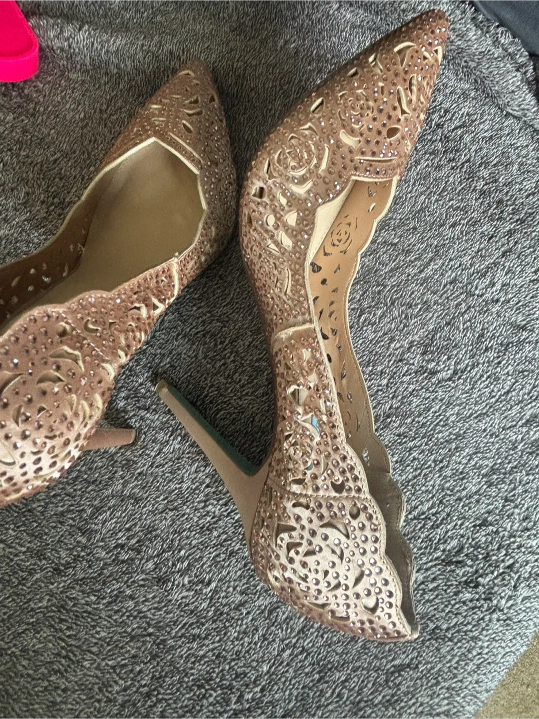 Betsey Johnson Rose Gold Heels image indicator(6)