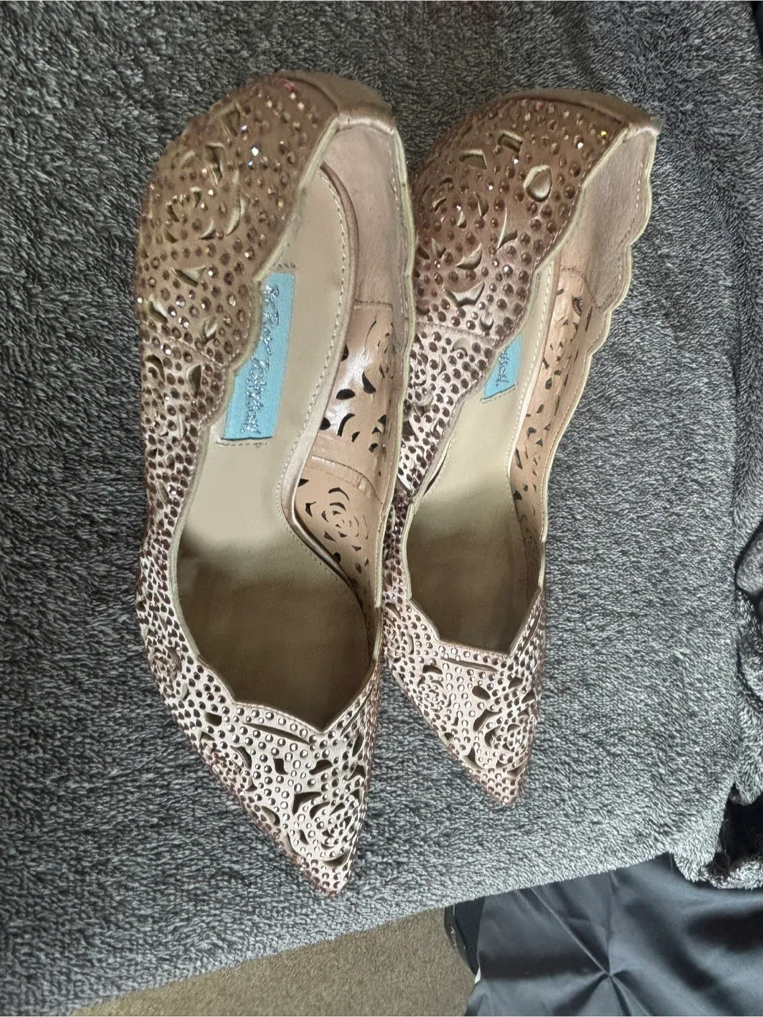 Betsey Johnson Rose Gold Heels image indicator(4)