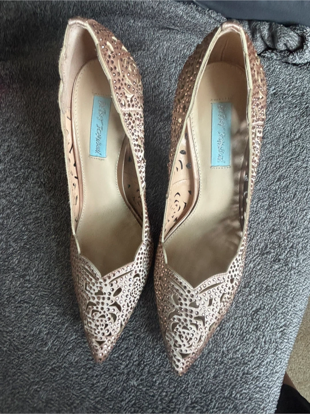 Betsey Johnson Rose Gold Heels