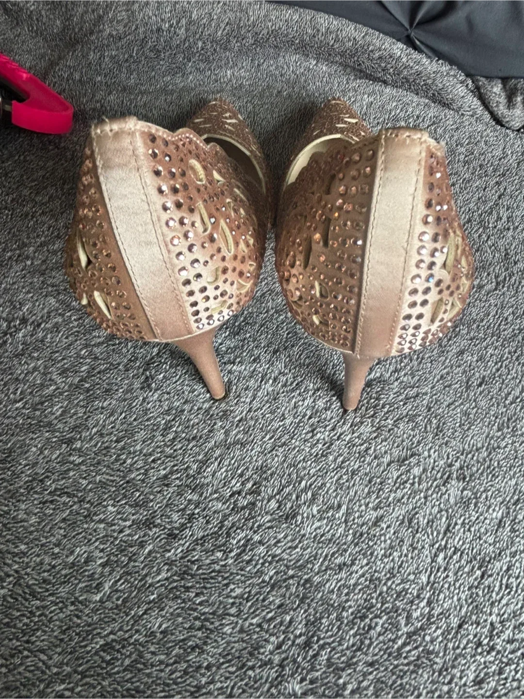 Betsey Johnson Rose Gold Heels image indicator(5)