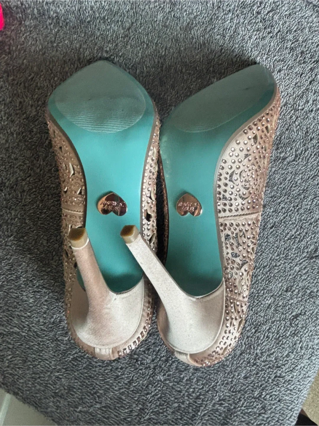 Betsey Johnson Rose Gold Heels image indicator(7)