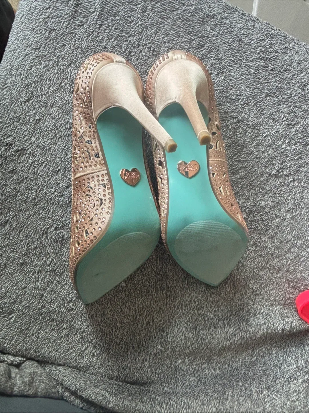 Betsey Johnson Rose Gold Heels image indicator(8)