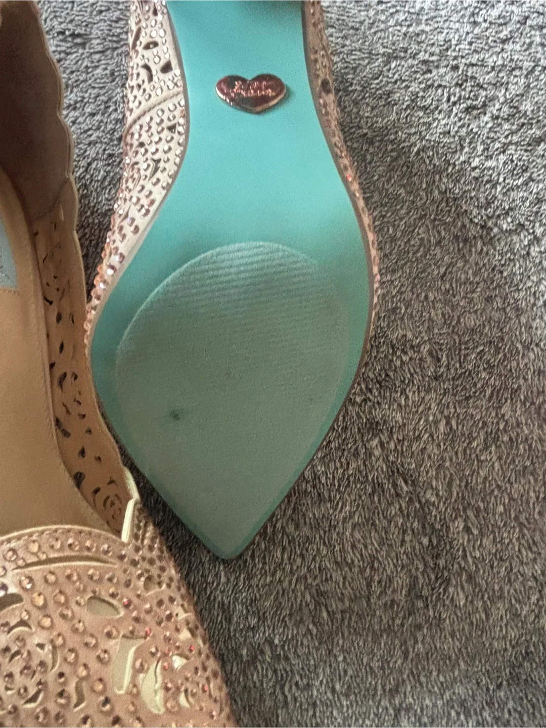 Betsey Johnson Rose Gold Heels image indicator(9)