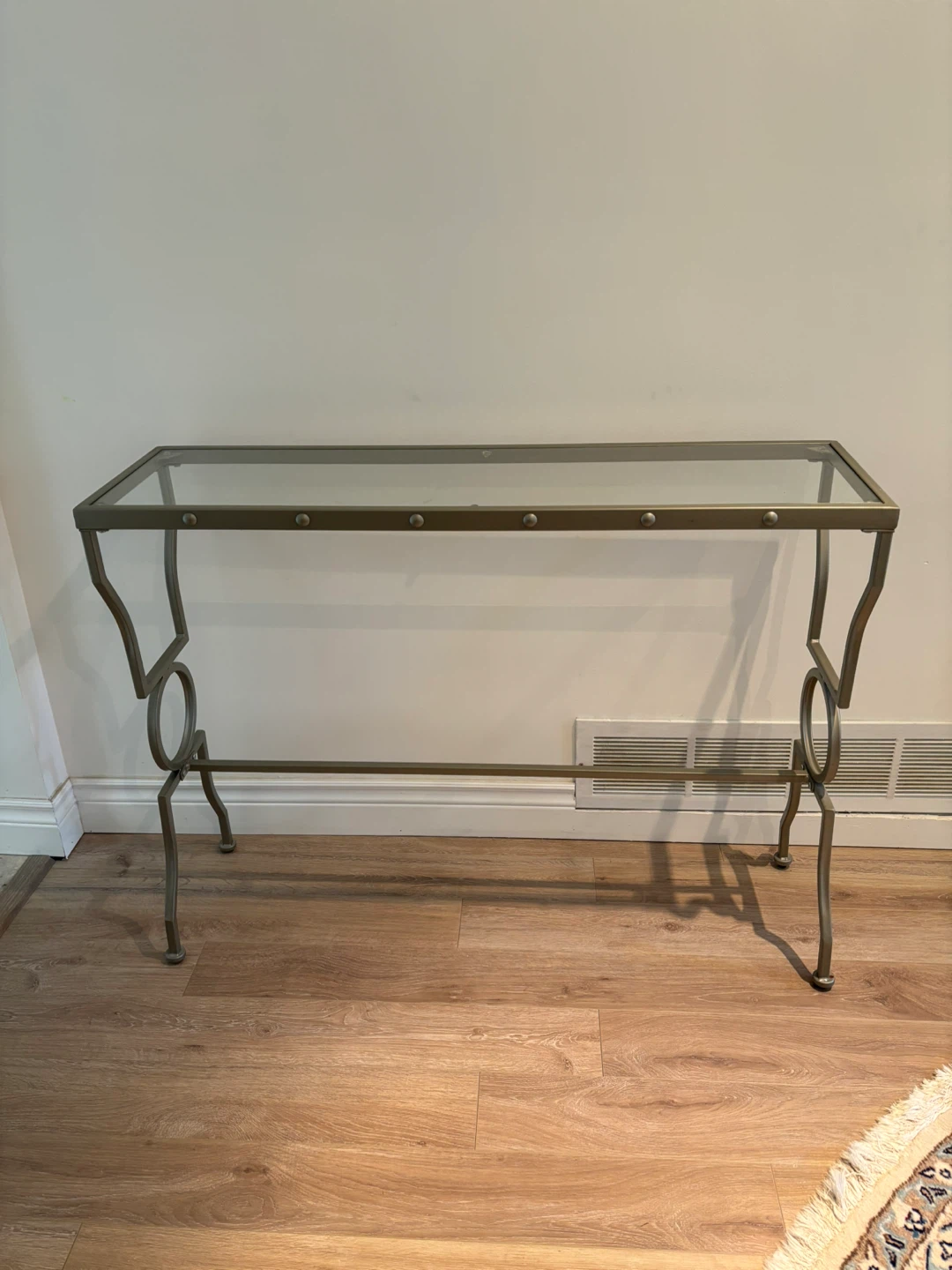 Glass Top Console Hallway Table - photo 2