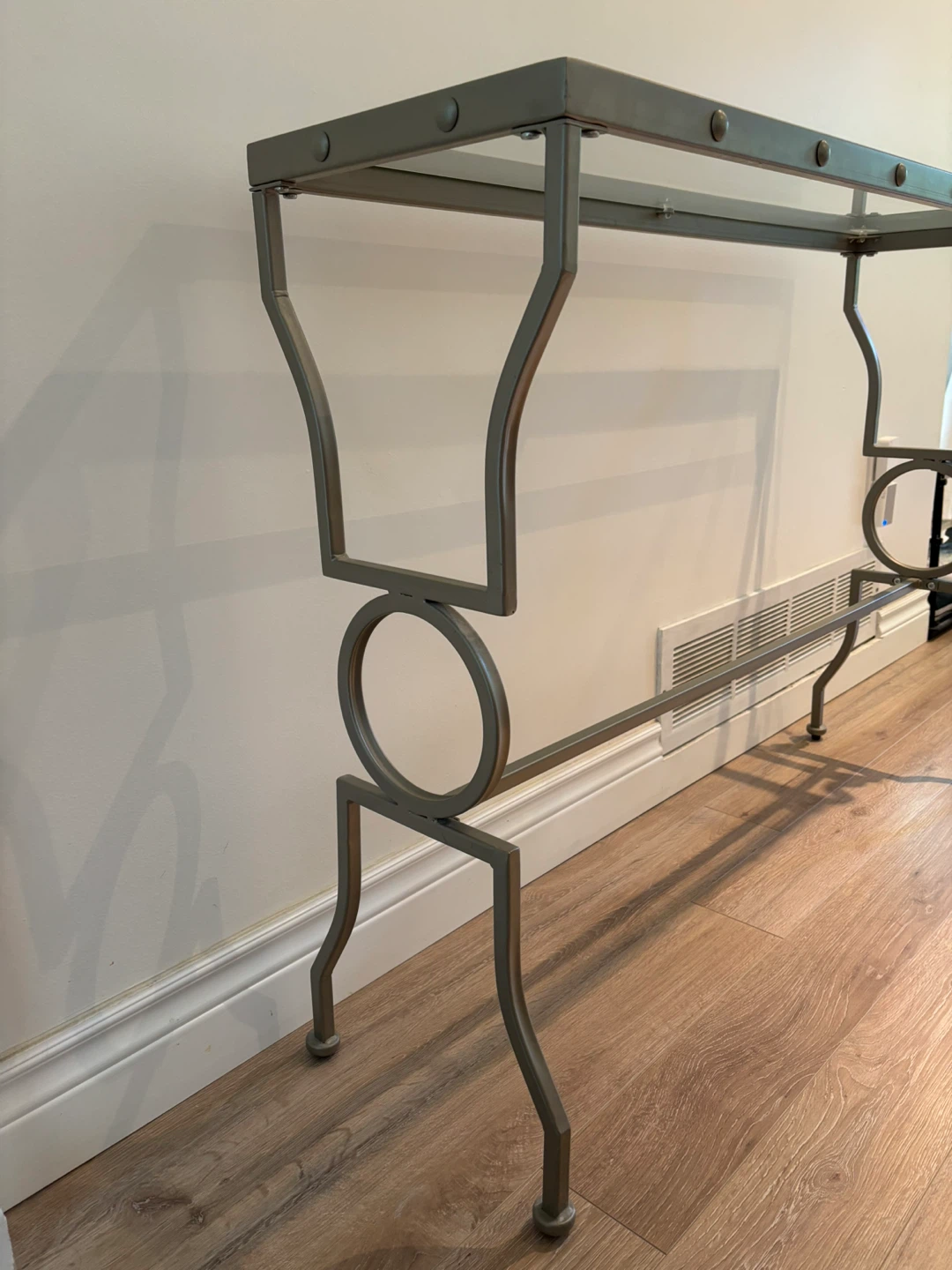 Glass Top Console Hallway Table - photo 4