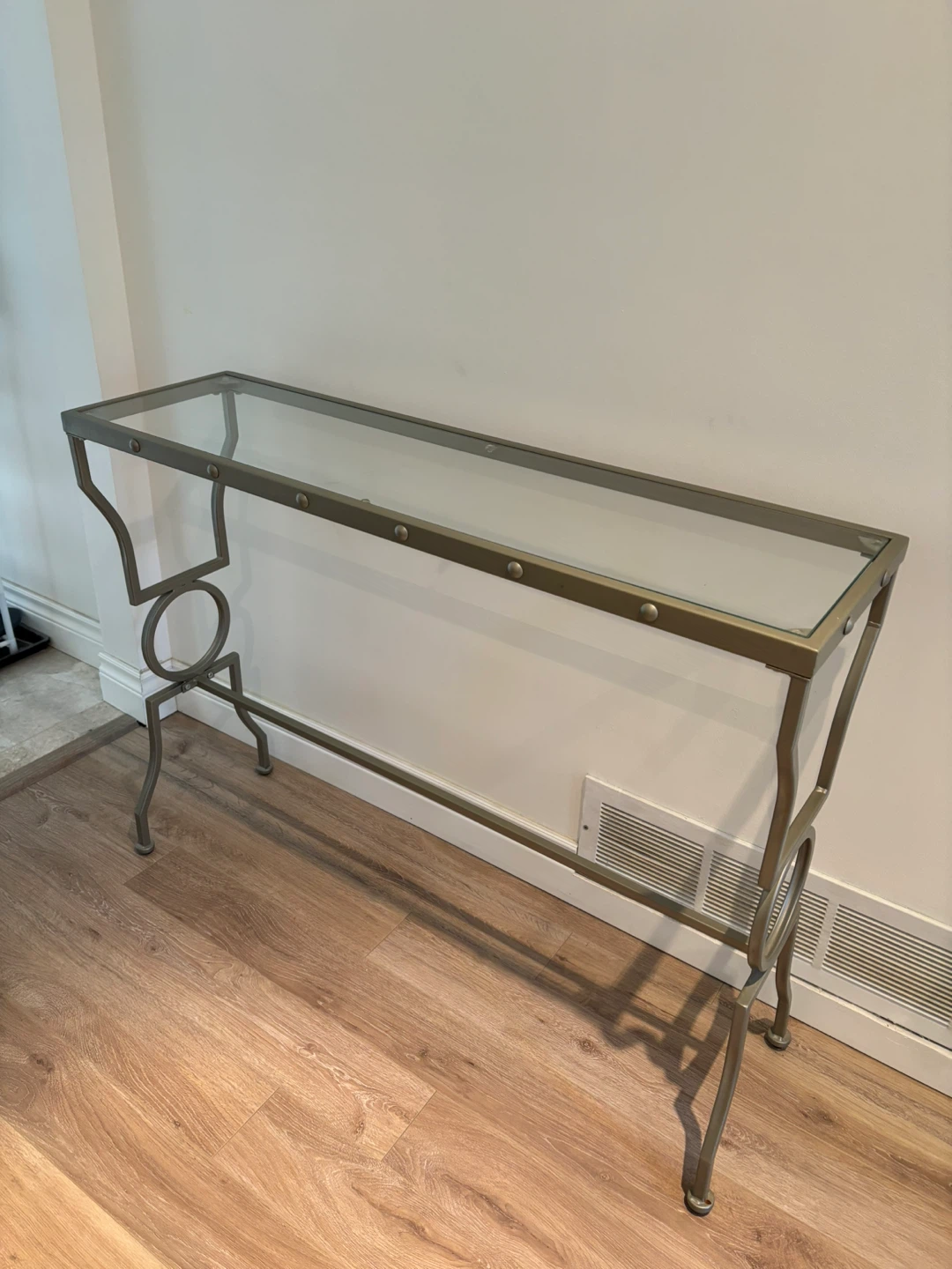 Glass Top Console Hallway Table - photo 3