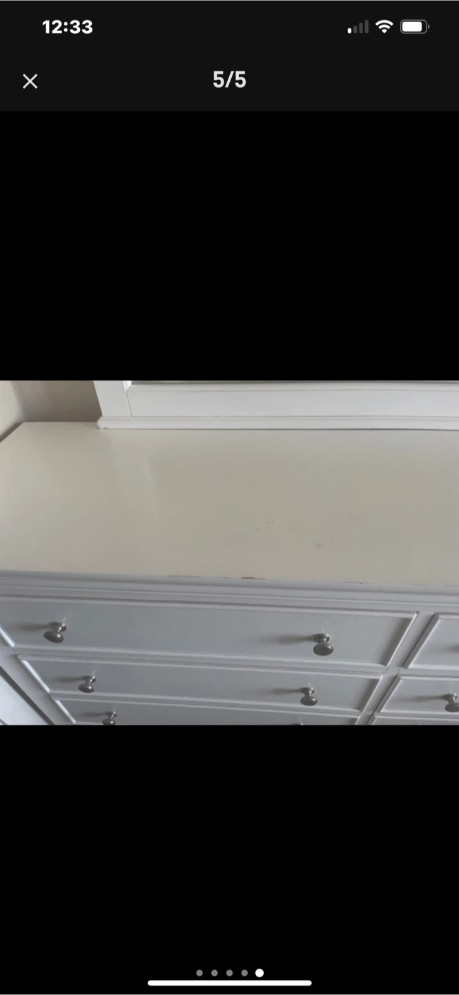 White Bedroom Set - Bed, Dresser, Nightstand, Mirror - photo 5