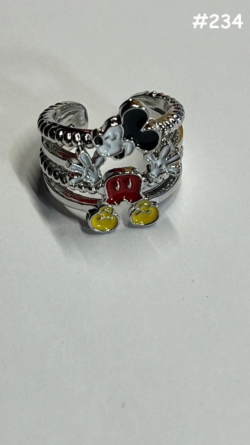 AdjustingMickey Mouse Silver Tone Ring thumbnail