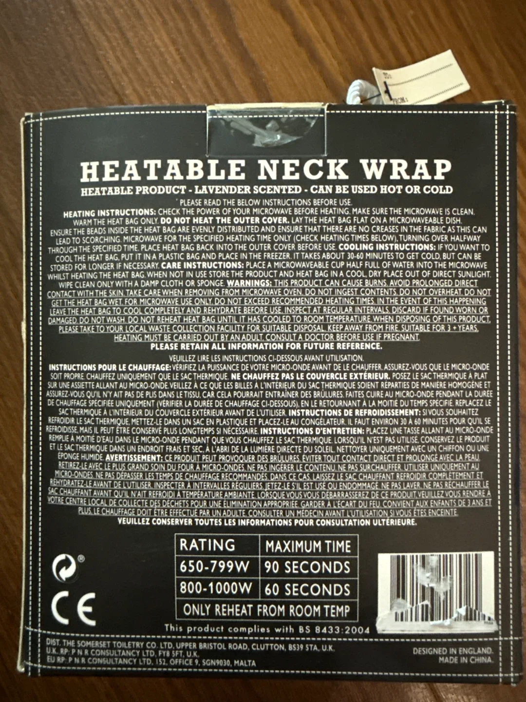 Asquith & Somerset Lavender Scented Heatable Neck Wrap image indicator(2)