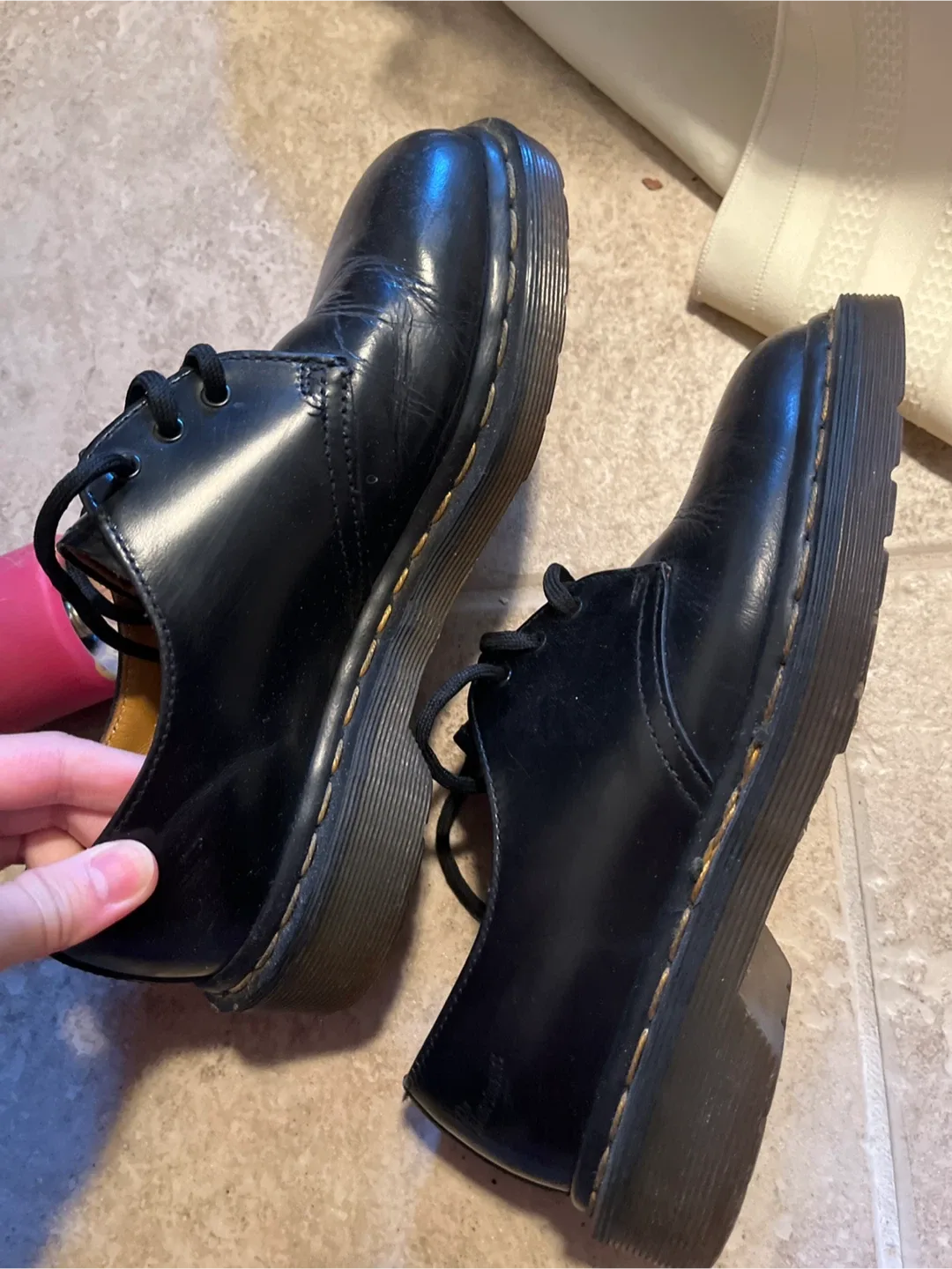 Size 36 Dr. Martens Black Leather Shoes image indicator(3)