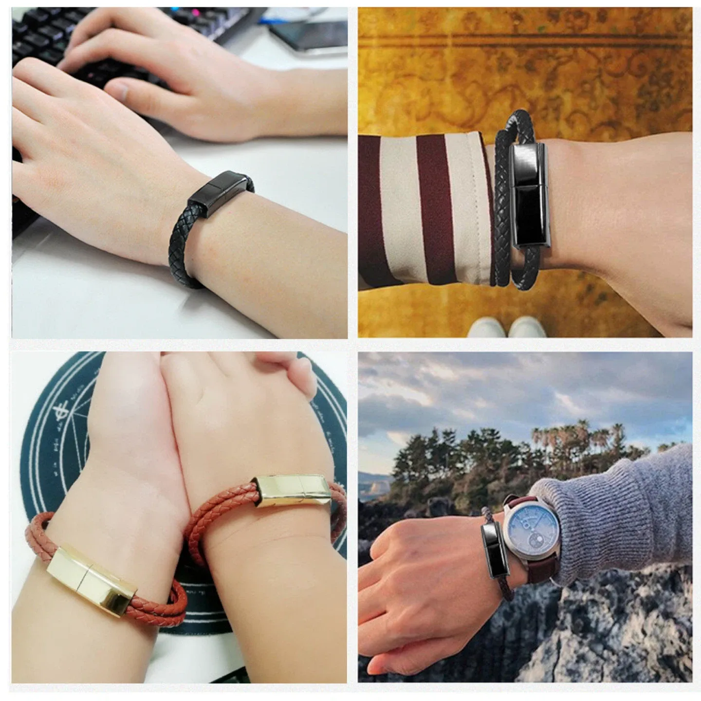 Leather Charging Bracelet image indicator(3)