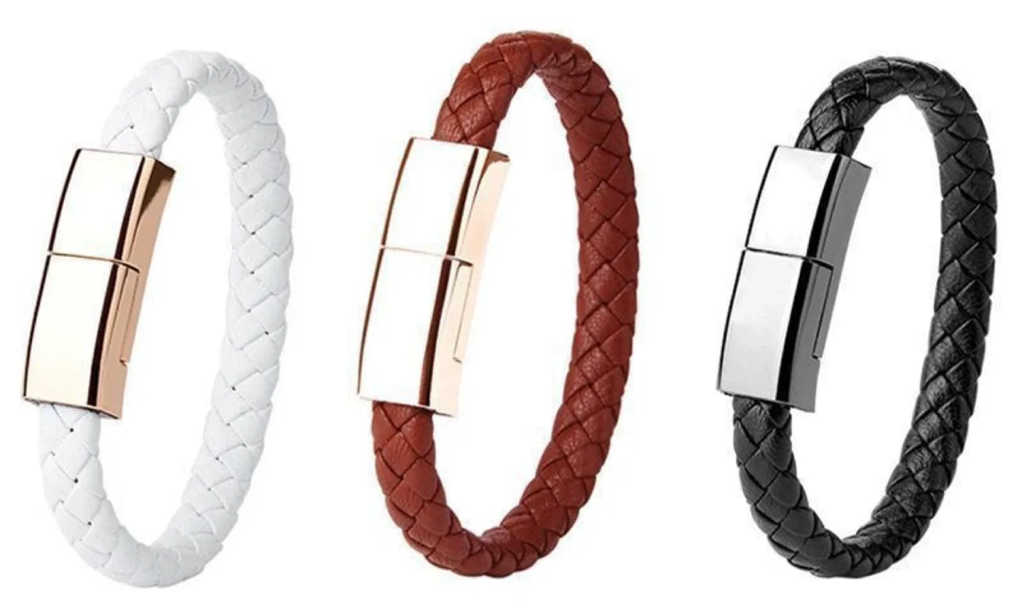 Leather Charging Bracelet image indicator(6)