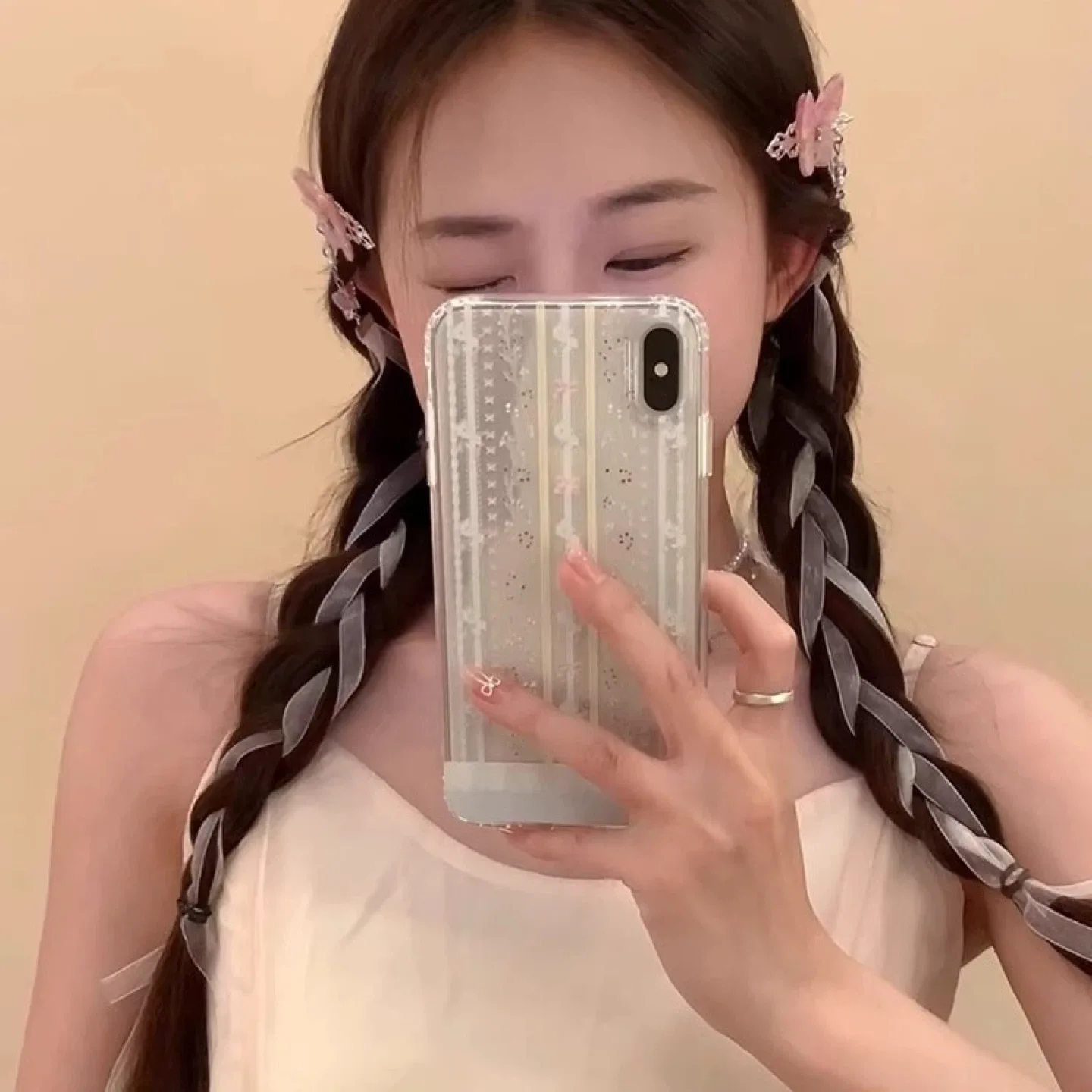 Butterfly Hair Clip - Pink & Green image indicator(3)