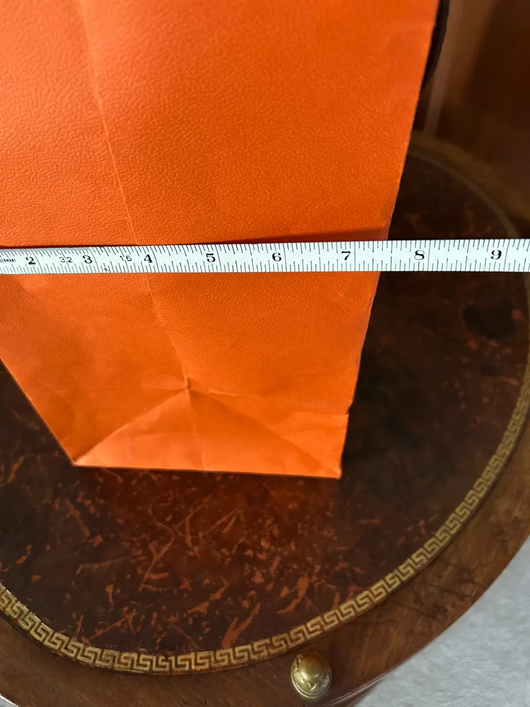 $3 Hermes authentic paper bag 13 x 9.5 x 7.5 inches image indicator(10)