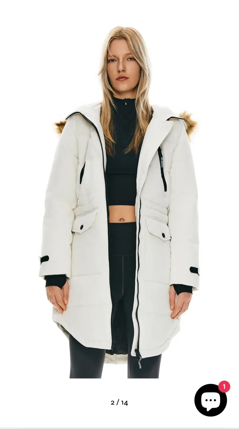 Brand New Orolay White Down Coat – Warm&Stylish image indicator(2)