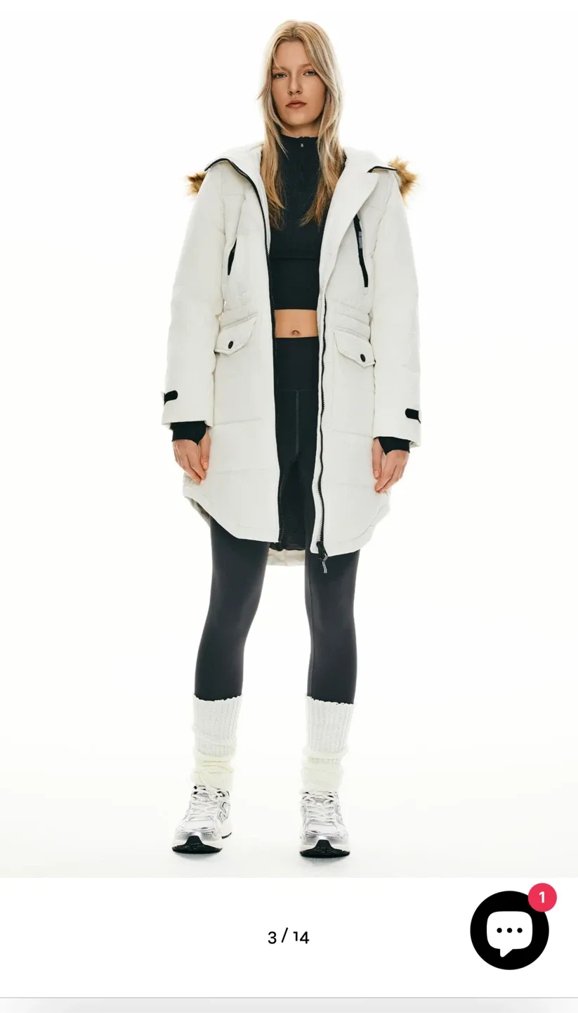 Brand New Orolay White Down Coat – Warm&Stylish image indicator(3)