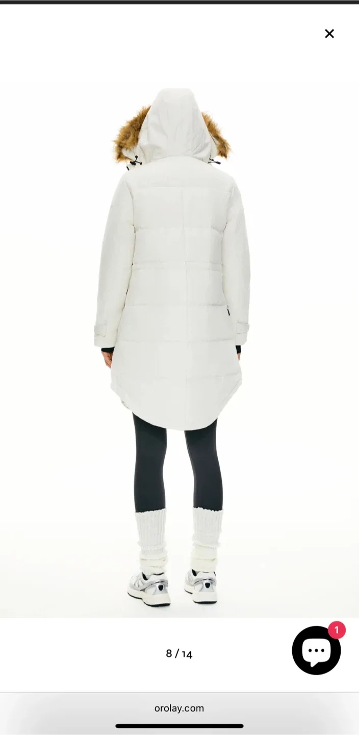 Brand New Orolay White Down Coat – Warm&Stylish image indicator(6)