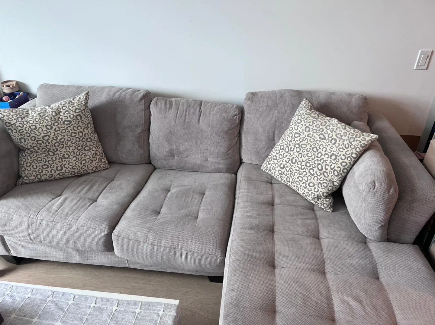 Grey Lavender Sectional Sofa image indicator(2)