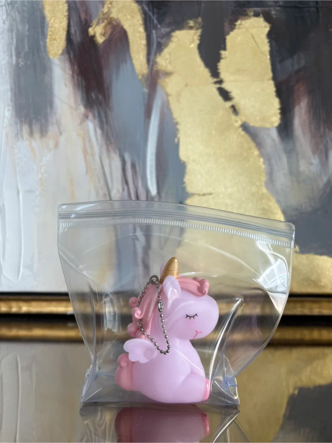 Pink Unicorn Keychain charm image indicator(2)