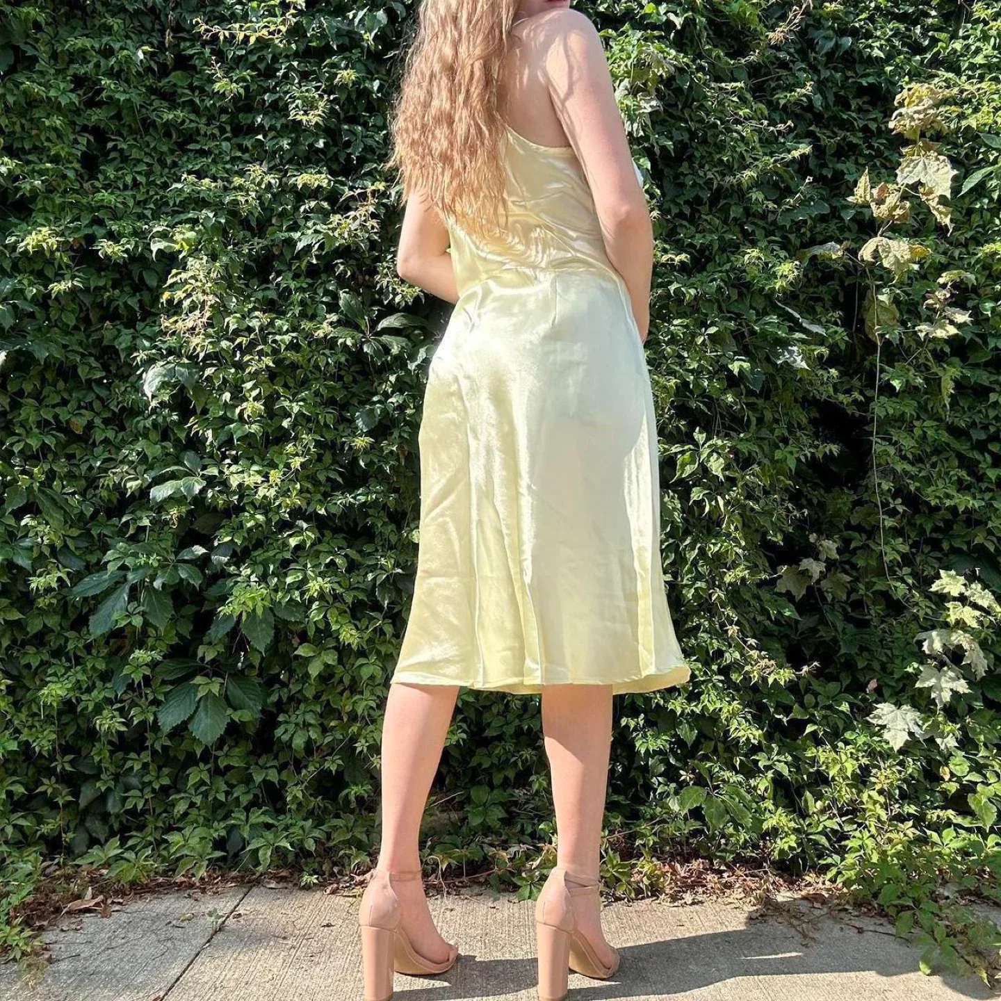 Vintage yellow and pink floral maxi dress image indicator(8)