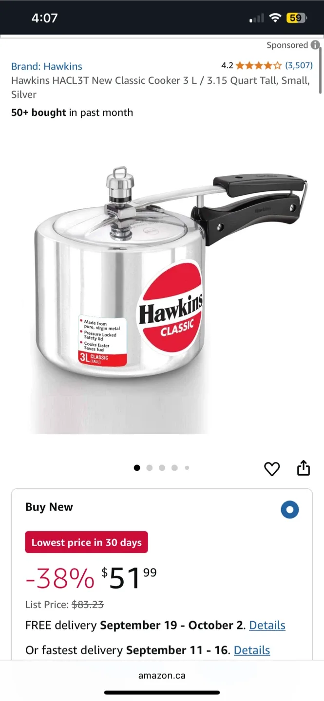 Hawkins 3 Litre Pressure Cooker image indicator(3)