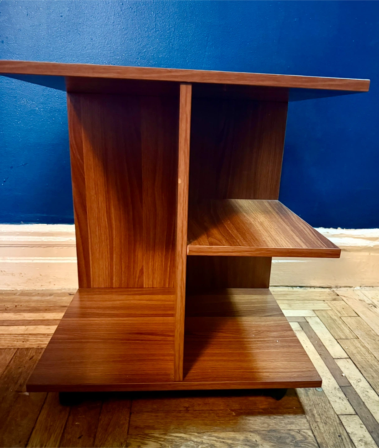 Brown Wood End Table with Storage - photo 2