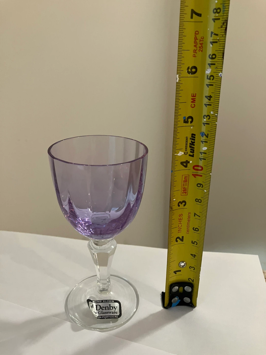 Denby Country Lilac Glass 11cm tall Vintage New Handblown - photo 2