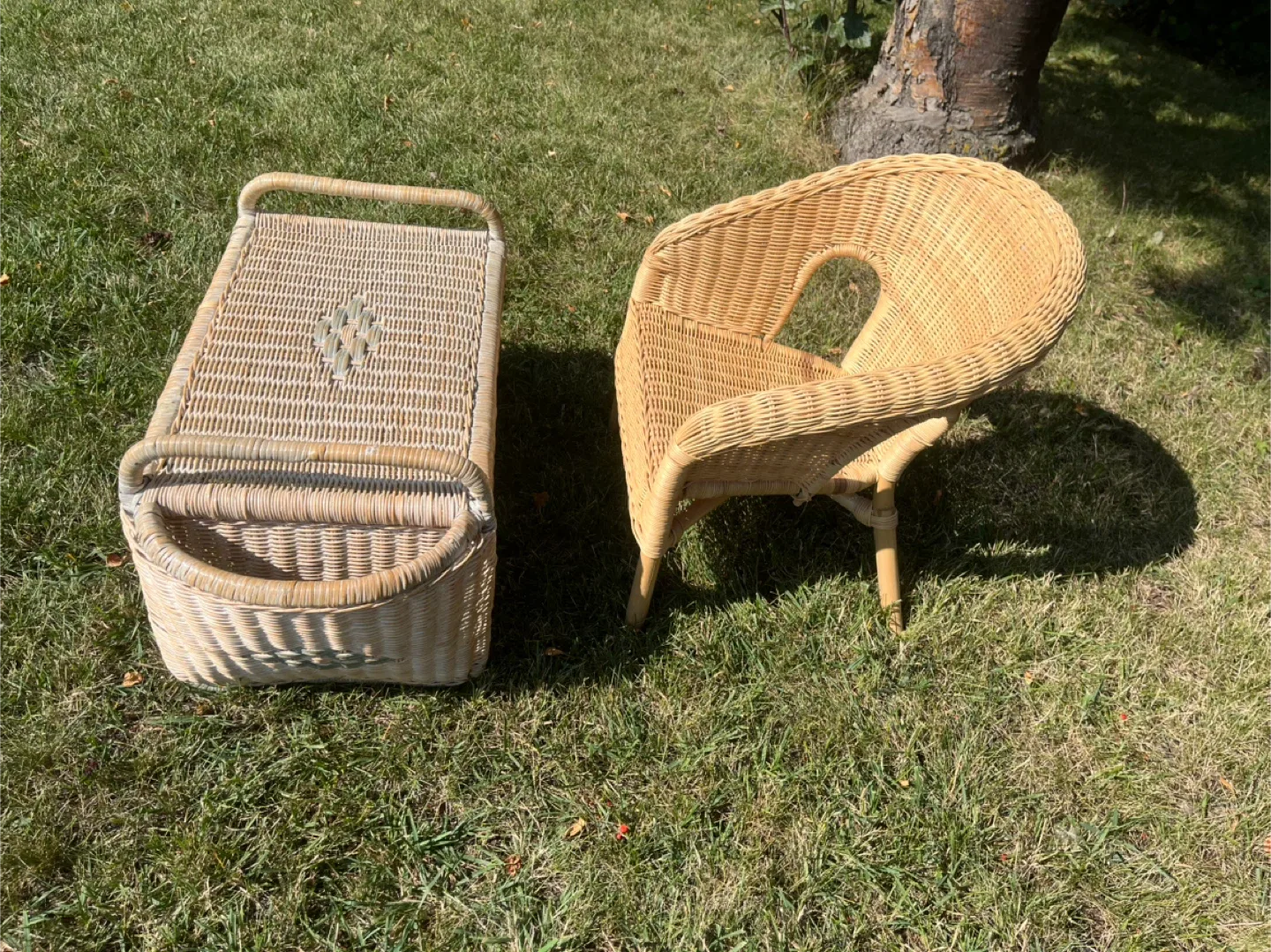 Children’s Wicker Chair and Table Set