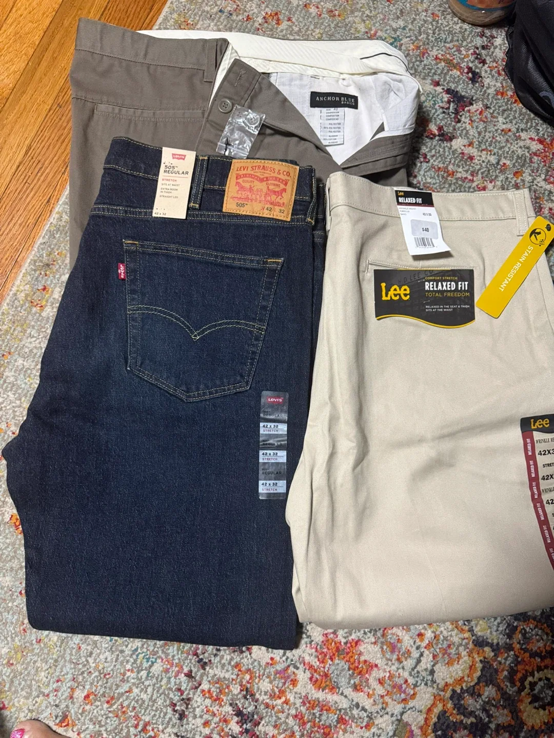 Levi's 505 & Lee Relaxed Fit Pants - Size 42x32