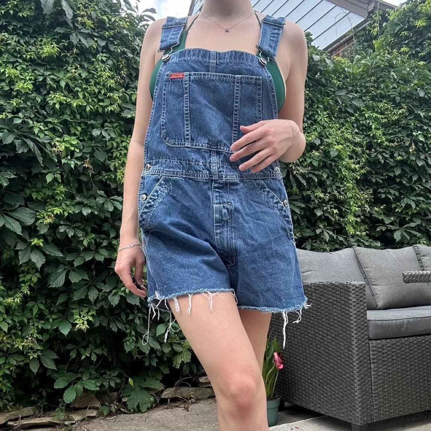 Vintage Ikeda Denim Overalls Shorts image indicator(4)