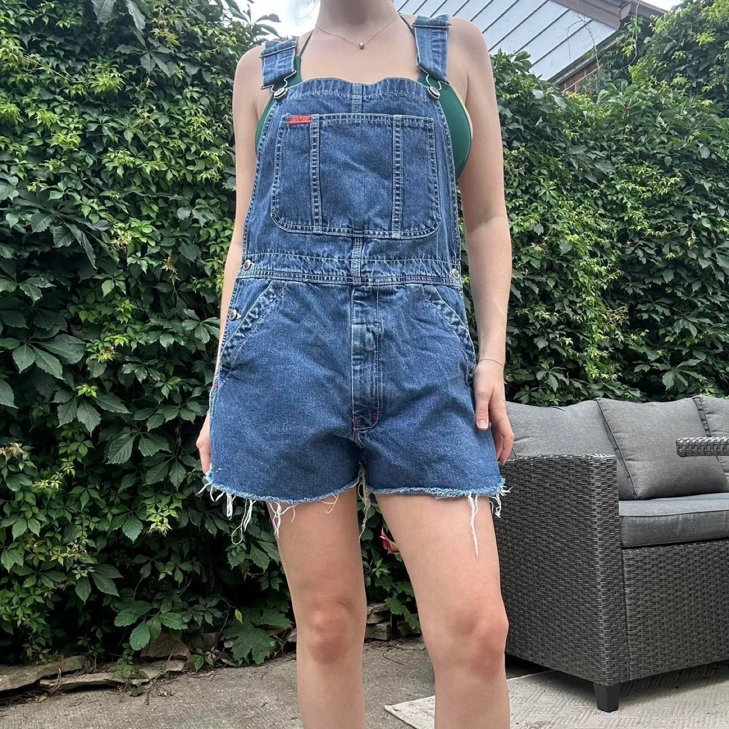 Vintage Ikeda Denim Overalls Shorts image indicator(5)