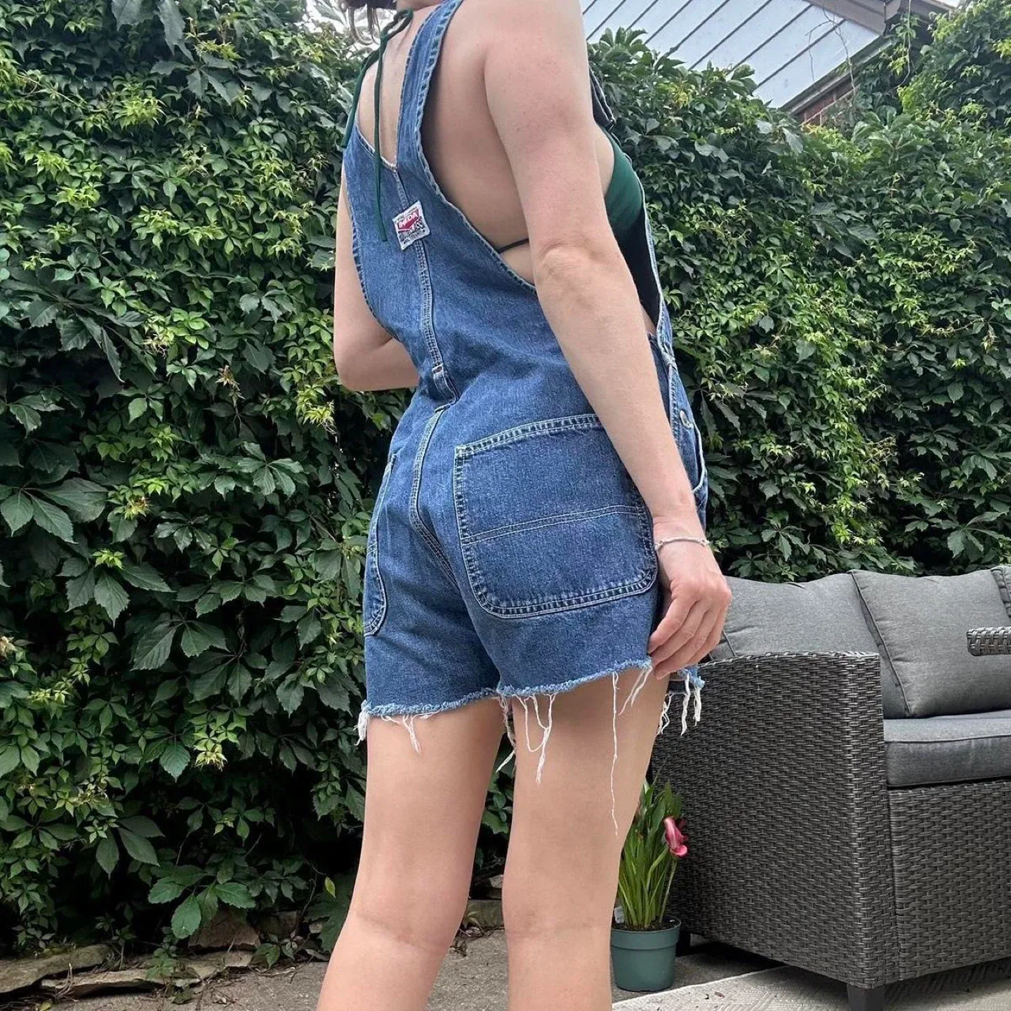 Vintage Ikeda Denim Overalls Shorts image indicator(3)