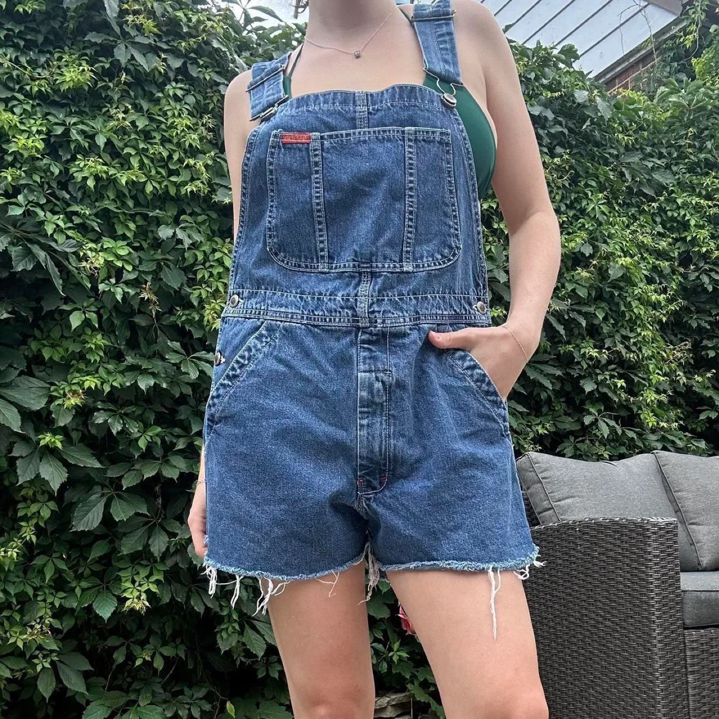 Vintage Ikeda Denim Overalls Shorts image indicator(6)