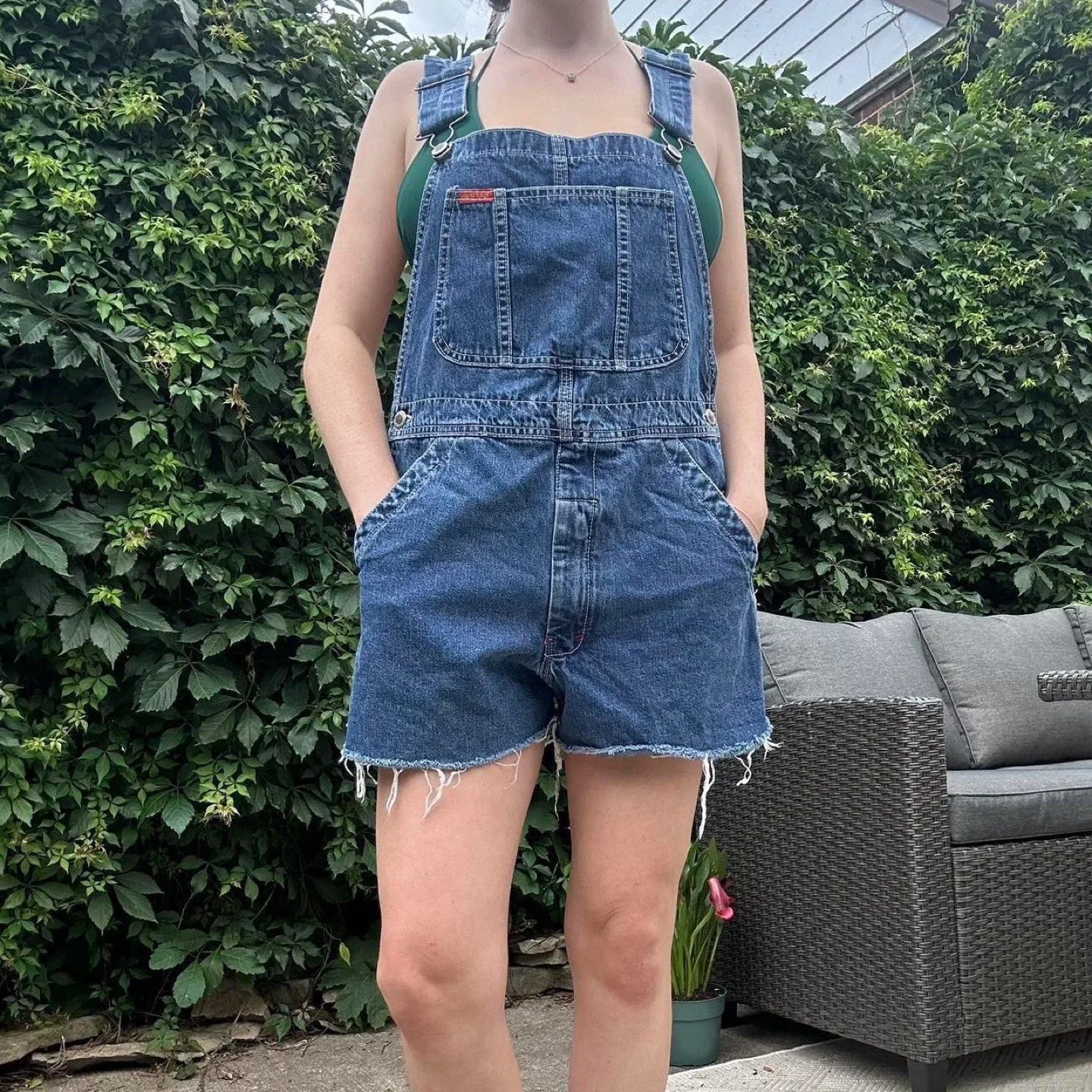 Vintage Ikeda Denim Overalls Shorts image indicator(2)