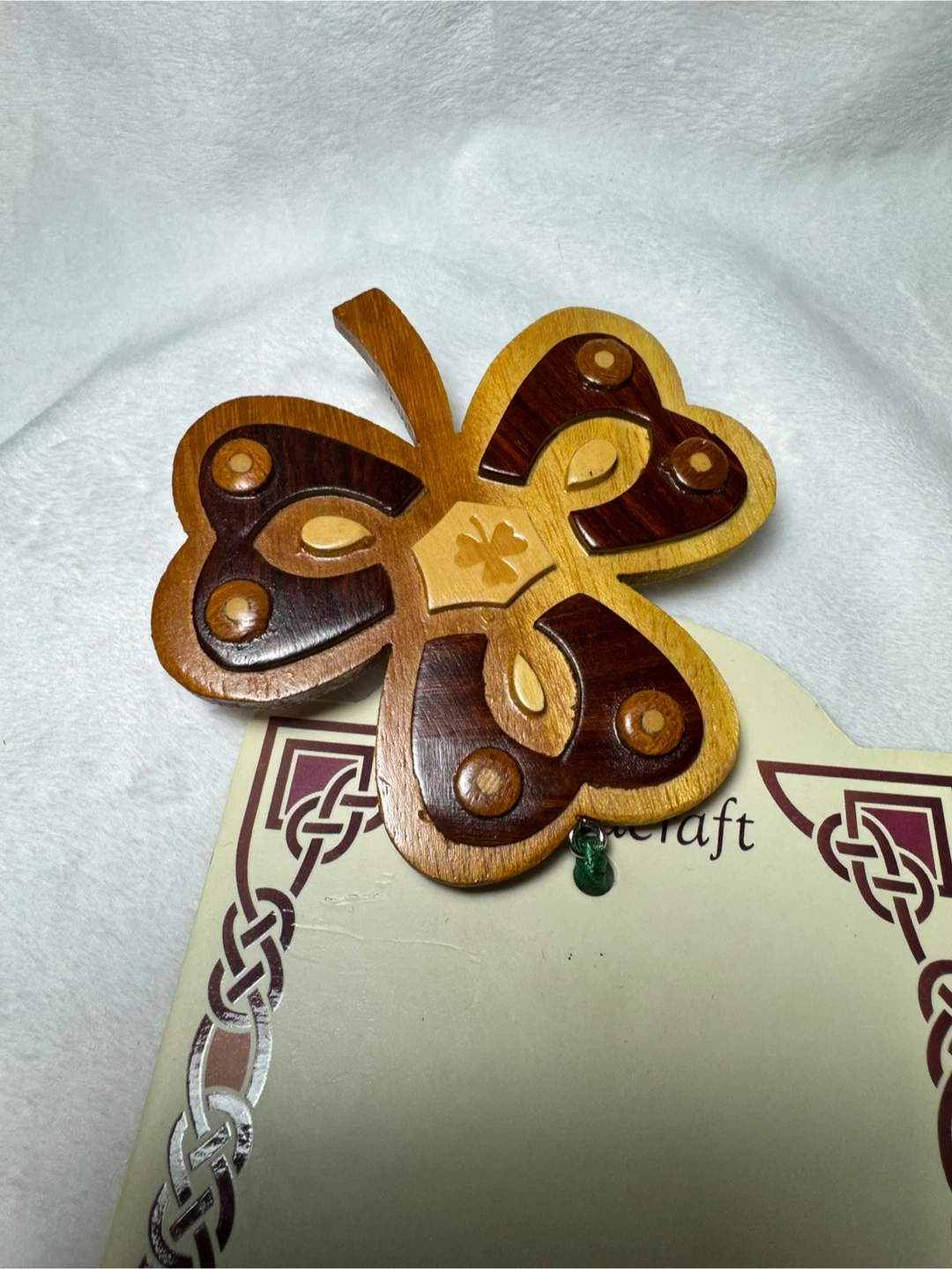 Islandcraft Handcrafted Wooden Shamrock Ornament - photo 5