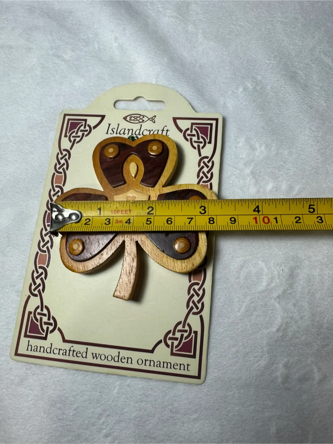 Islandcraft Handcrafted Wooden Shamrock Ornament image indicator(3)