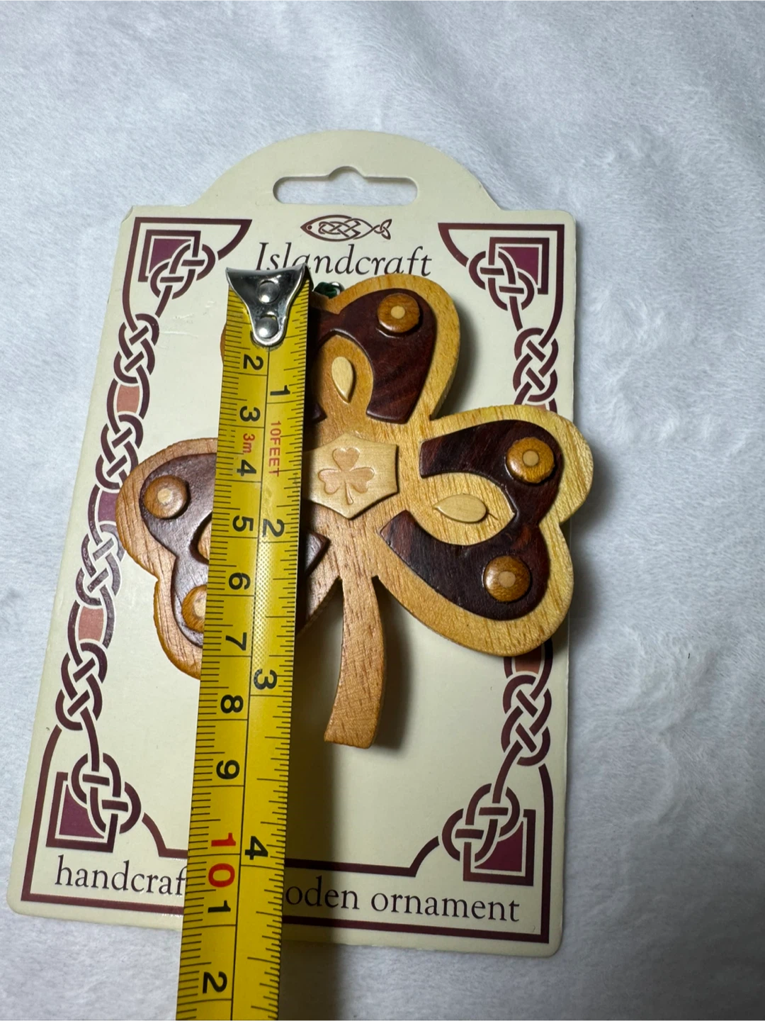 Islandcraft Handcrafted Wooden Shamrock Ornament - photo 2