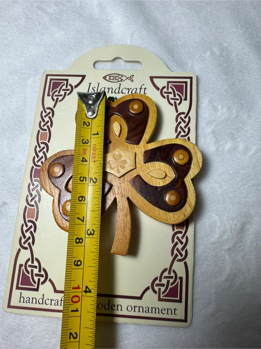 Islandcraft Handcrafted Wooden Shamrock Ornament image indicator(2)