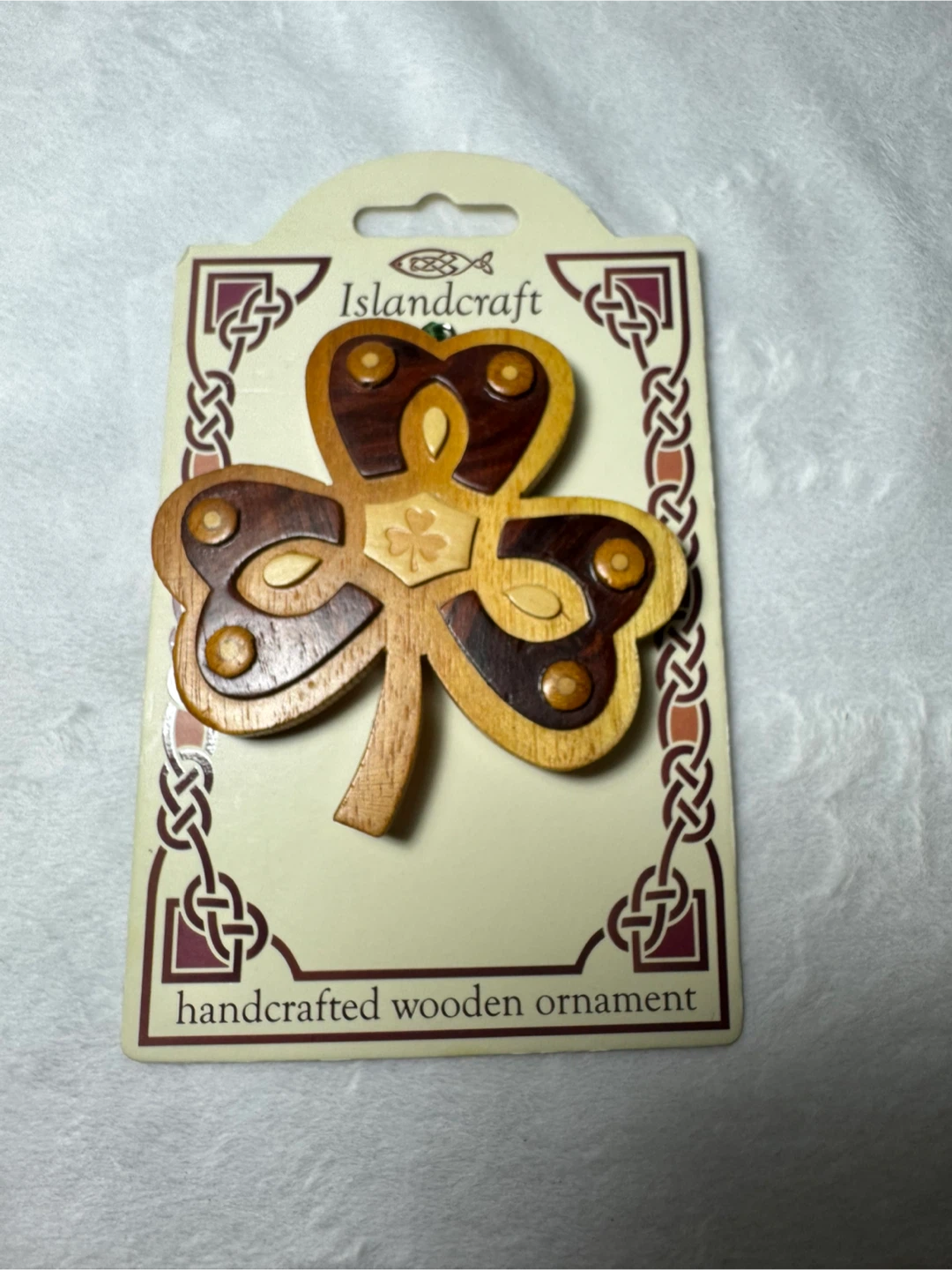 Islandcraft Handcrafted Wooden Shamrock Ornament