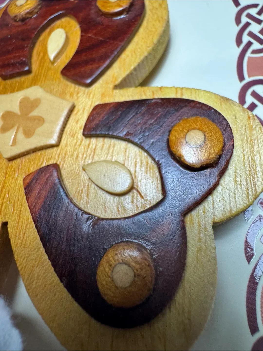 Islandcraft Handcrafted Wooden Shamrock Ornament image indicator(9)