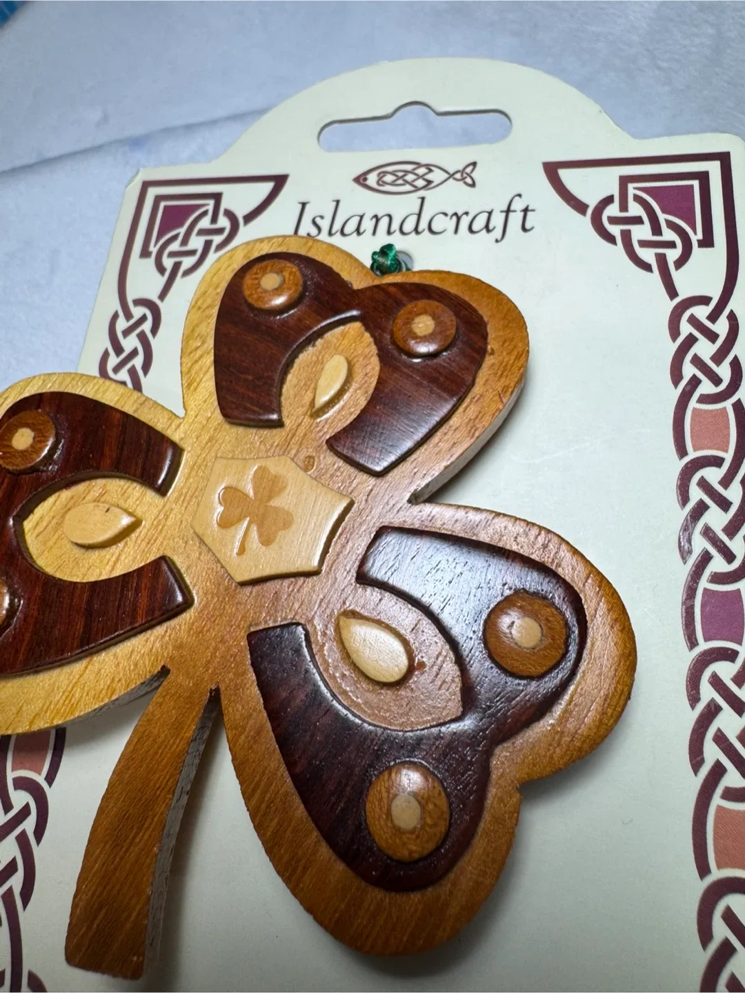 Islandcraft Handcrafted Wooden Shamrock Ornament image indicator(10)