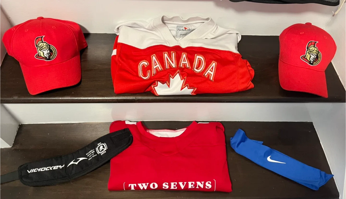 Assorted Hockey Items Package - Sherwood, Bauer, Nike, Canada image indicator(3)