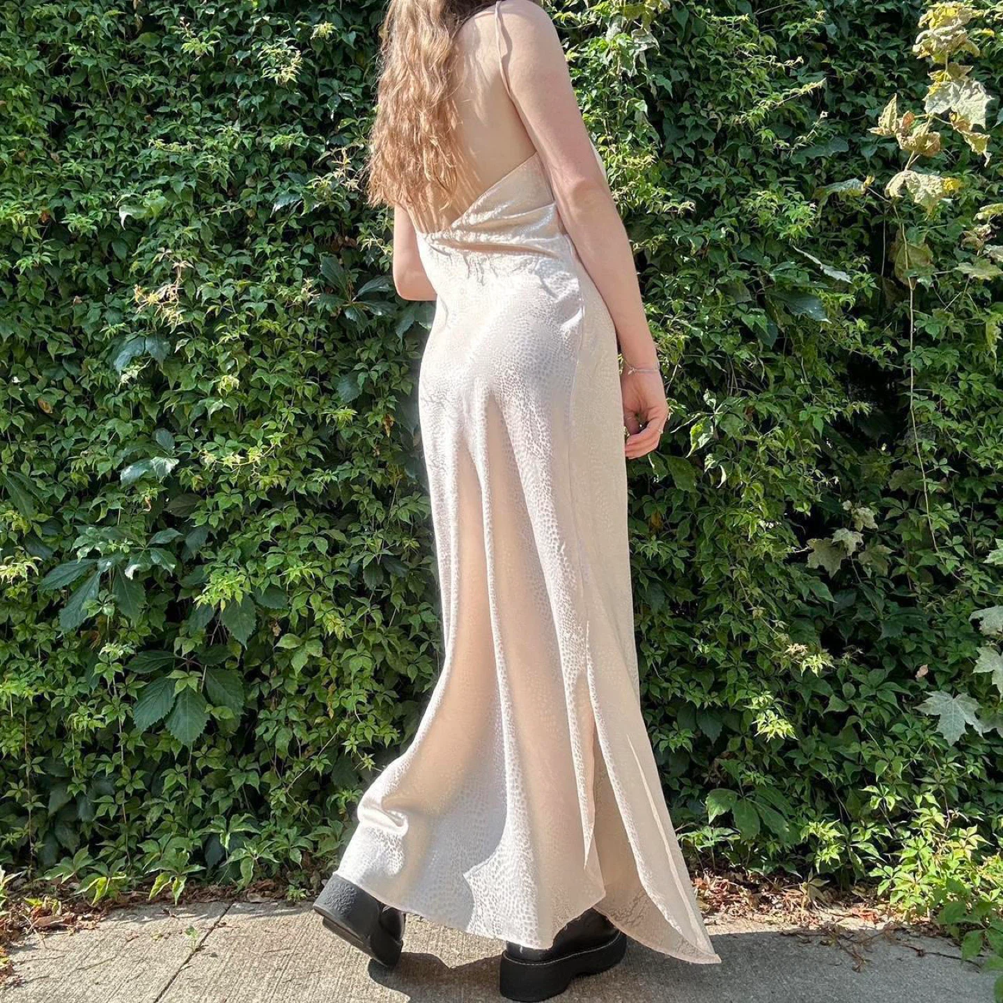 Vintage lace low back maxi slip dress - photo 3